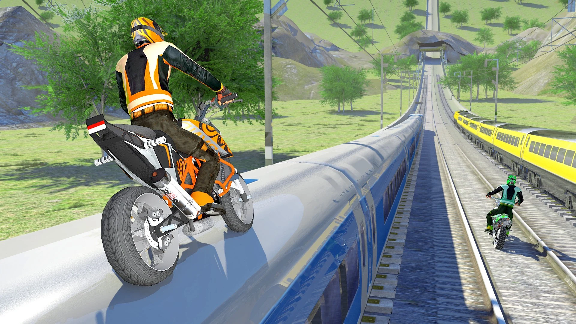 BikeTrain Racing 3D screenshot