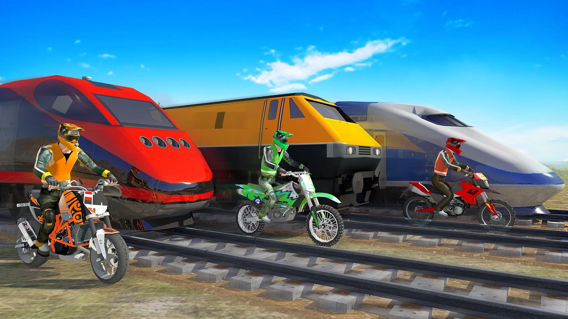 BikeTrain Racing 3D screenshot